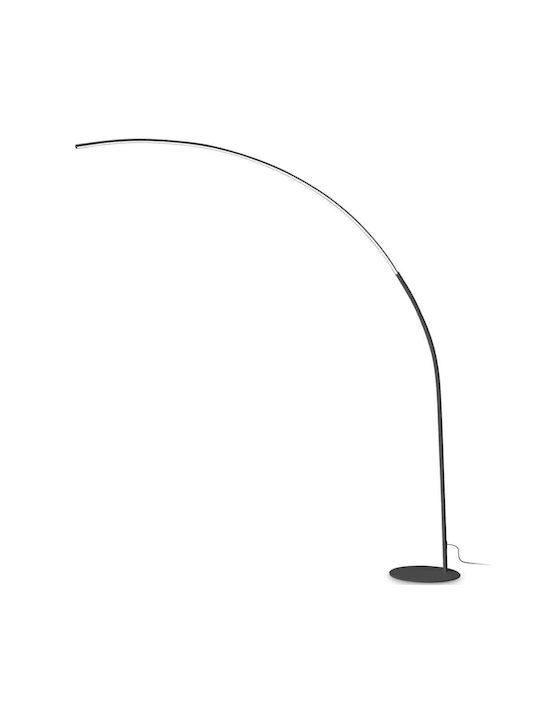 Ideal Lux Φωτιστικό Δαπέδου Led Μεταλλικό Μαύρο 210 Εκ. 30W 2850 Lumen 3000K Comet Pt - Dimmable 304168